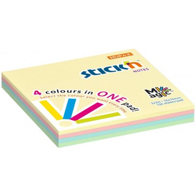 Hopax Stick'n Magic - samolepicí kostka - 76 × 76 mm, 100 l., pastelový – Hledejceny.cz