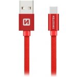 Swissten 71521206 USB 2.0 typ A na C, USB 2.0, zástrčka A - zástrčka C, opletený, 1,2m, červený – Hledejceny.cz