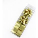 Pro Háčkování Sada stuhy a mašle jednobarevné 4 ks zlatá – Sleviste.cz