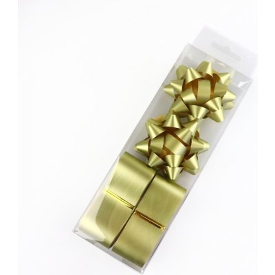 Pro Háčkování Sada stuhy a mašle jednobarevné 4 ks zlatá – Sleviste.cz