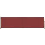 Greatstore Zatahovací boční markýza/zástěna na terasu 160x600 cm červená – Zboží Mobilmania