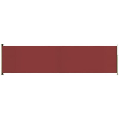 Greatstore Zatahovací boční markýza/zástěna na terasu 160x600 cm červená