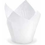 Wimex Cukrářský košíček Tulip bílý Ø 5x8,5 cm 16x16 cm 100ks – Sleviste.cz