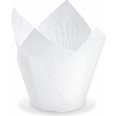 Wimex Cukrářský košíček Tulip bílý Ø 5x8,5 cm 16x16 cm 100ks – Sleviste.cz