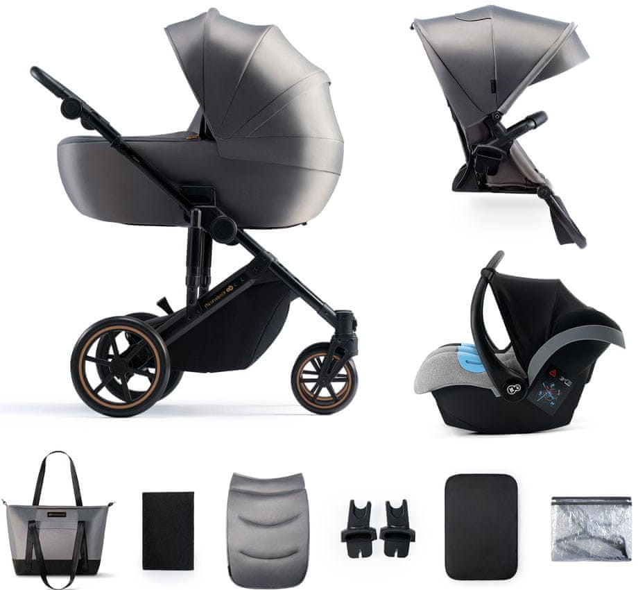 Kinderkraft stroller 3in1 PRIME 2 SHADOW GREY 2023