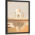 Plakát indický Taj Mahal - 40x60 black – Hledejceny.cz