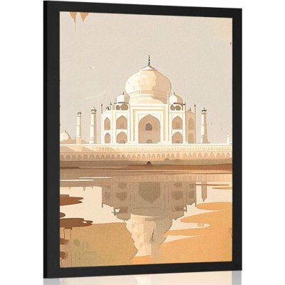 Plakát indický Taj Mahal - 40x60 black – Hledejceny.cz