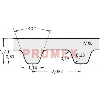 Řemen ozubený 912 MXL 012 (3,05 mm) optibelt ZR – Zboží Mobilmania