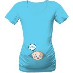 Tričko s potiskem Ahoj mimi dámské Atoll blue – Sleviste.cz