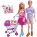 Teddies nevěsta a ženich Anlily plast 28 cm s rodinou – Sleviste.cz