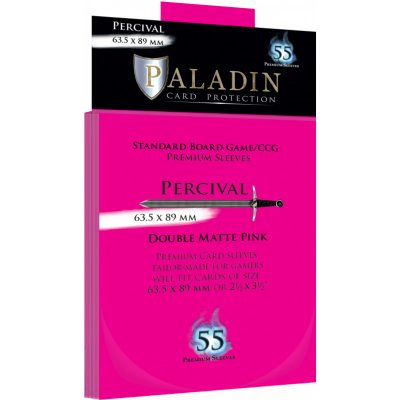 Obaly na karty Paladin Percival Double Matte Standard Card Game 55 ks Pink