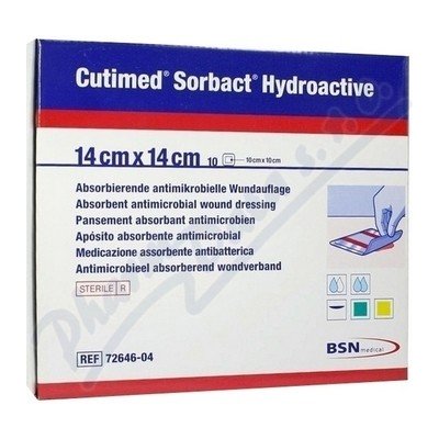 BSN MEDICAL Cutimed sorbact hydroactive 14cm x 14 cm 10 ks 7264604