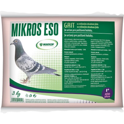 Mikrop ESO GRIT s jodem pro poštovní holuby 3 kg – Hledejceny.cz