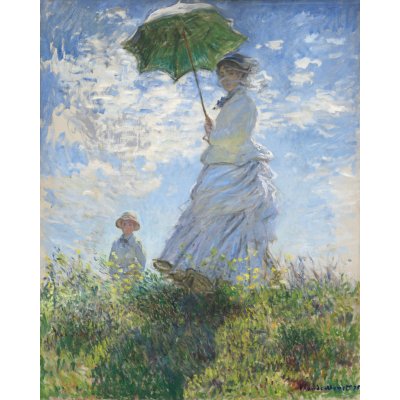 Claude Monet - Obrazová reprodukce Woman with a Parasol - Madame Monet and Her Son, (30 x 40 cm)