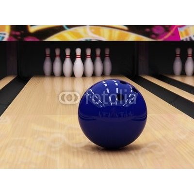 WEBLUX 2975149 Fototapeta vliesová bowling ball and pins bowlingová koule a kolíky rozměry 270 x 200 cm – Zboží Mobilmania