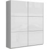 Šatní skříň Carryhome 000687018601 bílá vysoce lesklá bílá 170,3 x 209,7 x 61,2 cm