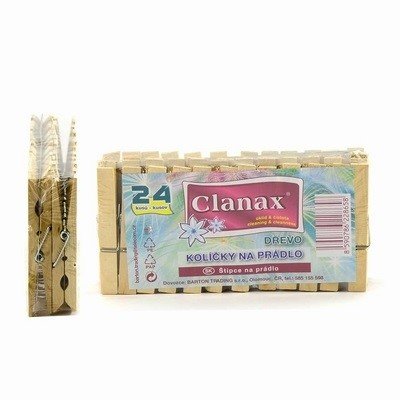 Clanax kolíčky na prádlo dřevo 24 ks – Hledejceny.cz