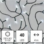 EMOS D4AC01 Vánoční osvětlení 40 LED řetěz 4 m venkovní i vnitřní studená bílá časovač – Hledejceny.cz