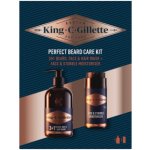 Gillette King C. Face & Stubble Moisturizer hydratační krém na obličej a vousy pro muže 100 ml + Beard & Face Wash šampon na vousy 350 ml – Zboží Mobilmania