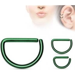 Šperky4U piercing do nosu ucha zelený N01082-1208