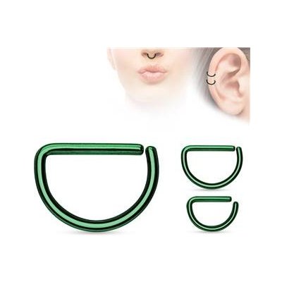 Šperky4U piercing do nosu ucha zelený N01082-1208