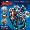 Puzzle TREFL Wood Craft Origin Neohrožený Kapitán Amerika 160 dílků