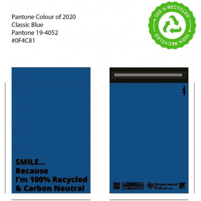 Poštovní Recyklovaná Plastová Obálka Modrá 38.1x45.7cm – Zboží Živě