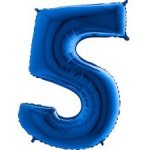 Grabo Nafukovací balónek číslo 5 modrý 102 cm extra velký – Hledejceny.cz