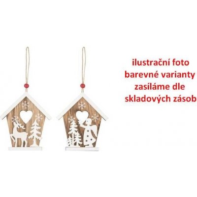 Domek dřevěný 8cm na pověšení – Hledejceny.cz