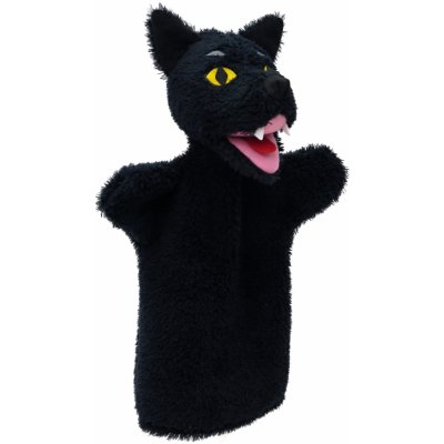 Moravská ústředna Brno Vlk černý 28 cm maňásek – Zboží Dáma