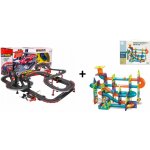 Mamido Výhodná sada Autodráha Gigant 1420cm Vláčkodráha s parní lokomotivou světlem a hudbou – Sleviste.cz