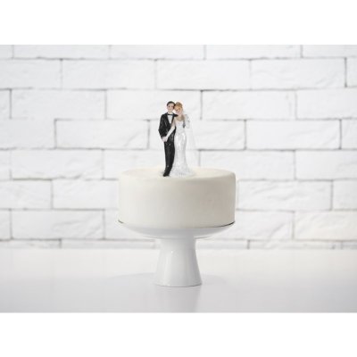 PartyDeco Ozdoba na dort Novomanželé Nevěsta se závojem – Zboží Mobilmania