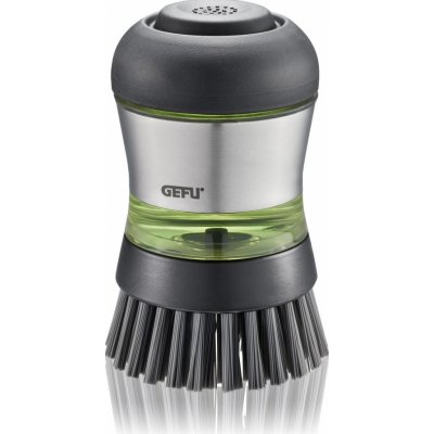 Kartáč na nádobí s dávkovačem mýdla Gefu SWIFT černý – Zboží Dáma