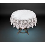 MyBestHome Žakárový ubrus TREYSY bílá Ø 100 120 150cm Ø 120cm – Zboží Dáma