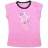 Kojenecké tričko a košilka Nicol Bavlněné tričko Superstar krátký rukáv melír růžová