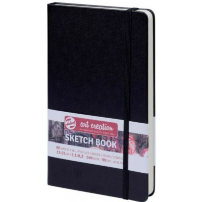 Talens Art Creation Sketchbook v pevné vazbě Black 13 x 21 – Zboží Dáma