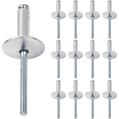 BYTLEOUTJ Hliníkové slepé nýty s velkou přírubou, 60 kusů, 4,8 mm x 20 mm, pro spojování kovů a dřeva, pro – Hledejceny.cz