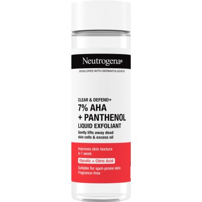 Neutrogena Clear & Defend+ Liquid Exfoliant unisex tekutý peeling s aha kyselinami a panthenolem 125 ml – Zboží Dáma