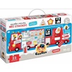 Puzzle s otvorem Hasičské auto 23 dílků – Hledejceny.cz
