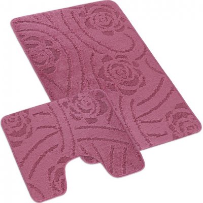 Bellatex Sada Bany Růže lila 60x100 + 60x50 cm s výkrojem – Zboží Dáma