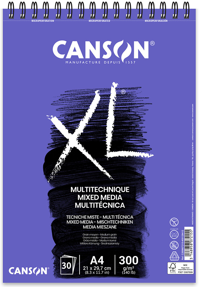 Canson Xl Mix Media V Krouzkove Vazbe A4 300g 30 Archu Od 139 Kc Heureka Cz