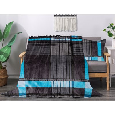 Xpose Mikroplyš deka MÁŠA šedá/modrá 200x220 – Hledejceny.cz