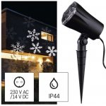 Emos DCPC04 LED dekorativní projektor vločky 3 6W IP44 studená bílá rotující světlo černá – Hledejceny.cz