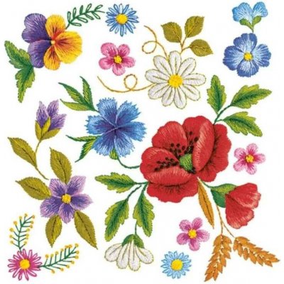 Daisy Pol-Mak Collection Ubrousek 33x33cm Folklór máky – Hledejceny.cz