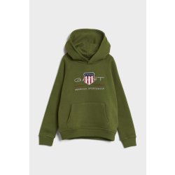 Gant Archive Shield Raglan Hoodie zelená