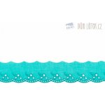 Madeira štykování tmavá tyrkysová, šíře 4 cm – Zboží Dáma