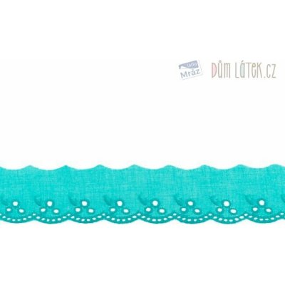 Madeira štykování tmavá tyrkysová, šíře 4 cm – Zboží Dáma