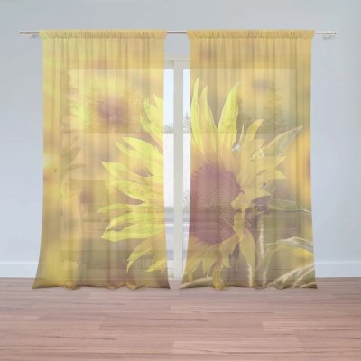 Sablio Záclony Slunečnice 3: 2ks 150x250cm – Hledejceny.cz