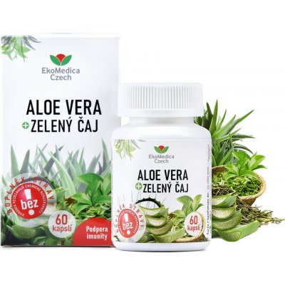 EkoMedica Aloe Vera + Zelený čaj 60 kapslí – Hledejceny.cz