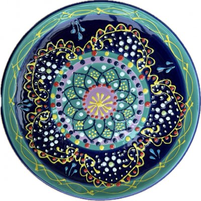 Cerámica Del Río Salado Talíř 21 cm španělská keramika Toscana Dekor č. 4 – Zboží Mobilmania